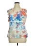 Coldwater Creek 100% Polyester Blue Sleeveless Blouse Size 16 - photo 1