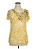 Coldwater Creek Yellow Short Sleeve Blouse Size 16 - photo 1