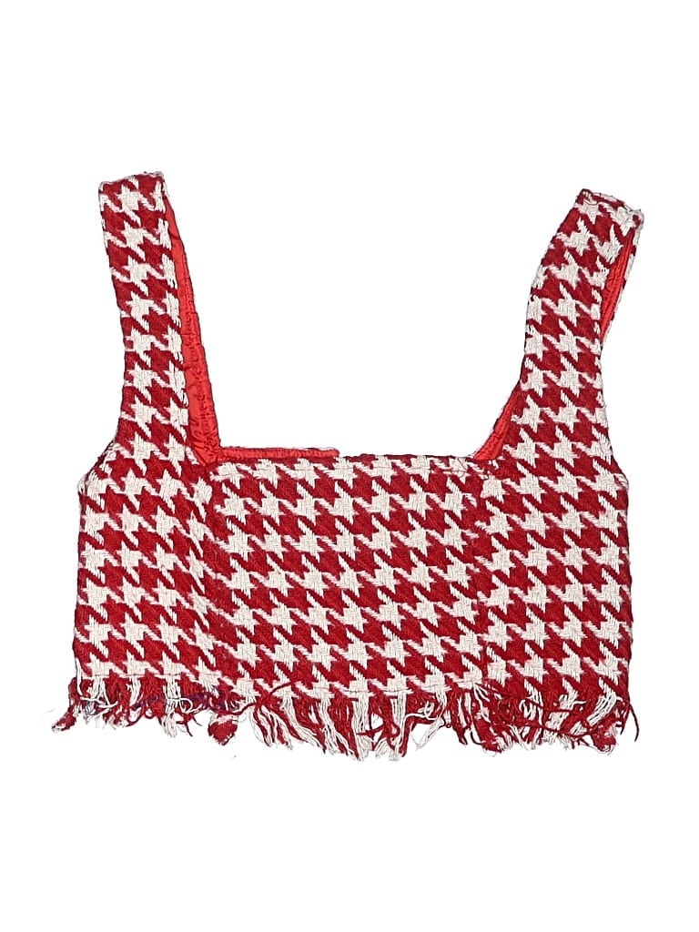 Pre-owned Missguided Tank Top Red Square Neckline Tops