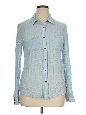 Skies Are Blue Long Sleeve Button-Down Shirt (view 1)