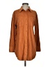 Bagatelle Brown 3/4 Sleeve Button-Down Shirt Size S - photo 1
