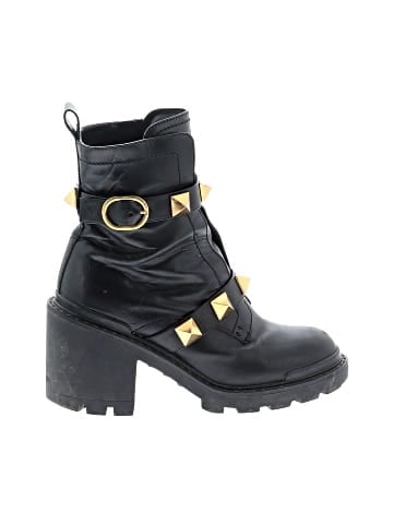 Valentino Garavani Leather Roman Stud Combat Boots (view 1)