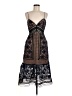 Self-Portrait Paisley Brown Blue Cocktail Dress Size 6 - photo 1