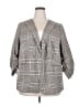 Skies Are Blue Checkered-gingham Gray Jacket Size 2X - photo 1