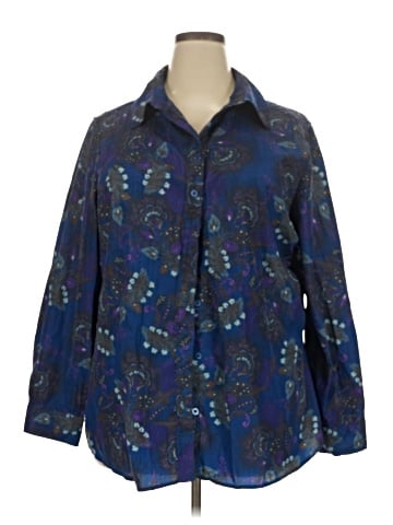 Just My Size Long Sleeve Blouse (view 1)