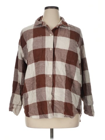 Old Navy 3/4 Sleeve Button-Down Shirt (view 1)