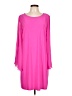 MSK Solid Pink Casual Dress Size L - photo 1