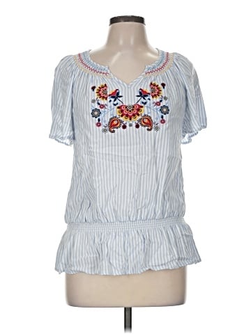 Liz Claiborne Short Sleeve Blouse (view 1)