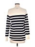 J.Crew 100% Cashmere Stripes White Cashmere Pullover Sweater Size M - photo 2