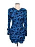 Zara Print Blue Cocktail Dress Size M - photo 1