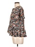 Gap 100% Polyester Floral Black Short Sleeve Blouse Size L - photo 5