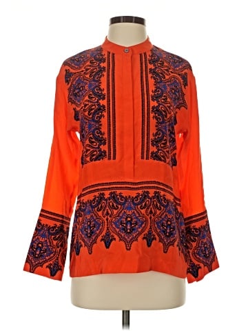 J.Crew Collection Long Sleeve Silk Top (view 1)