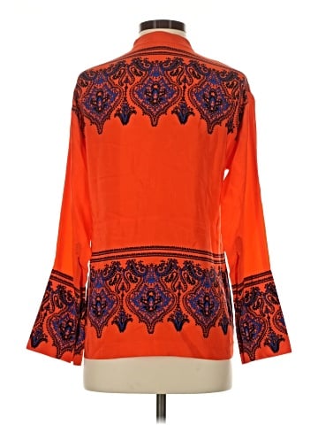 J.Crew Collection Long Sleeve Silk Top (view 2)