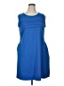 Ofeefan Solid Blue Casual Dress Size XL - photo 1