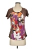Eddie Bauer Floral Brown Short Sleeve T-Shirt Size S - photo 1