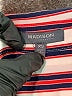 Madison 100% Polyester Stripes Burgundy Long Sleeve Blouse Size XS - photo 7