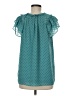 Ann Taylor LOFT 100% Polyester Teal Sleeveless Blouse Size M - photo 2