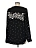 Ann Taylor LOFT 100% Polyester Black Long Sleeve Blouse Size M - photo 2