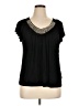Apt. 9 100% Rayon Black Short Sleeve Top Size XL - photo 1
