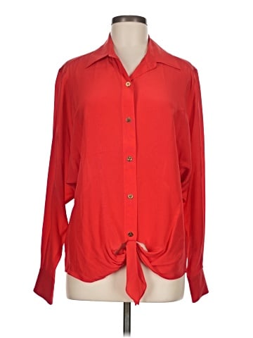 Trina Turk Long Sleeve Silk Top (view 1)