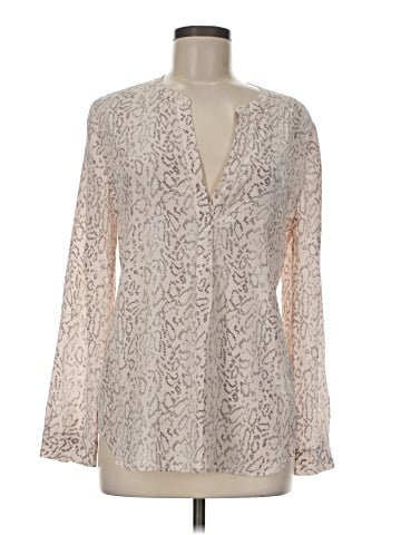 Joie Long Sleeve Silk Top (view 1)
