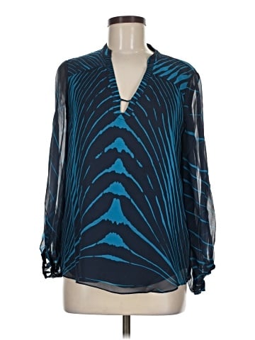 Diane von Furstenberg Long Sleeve Silk Top (view 1)