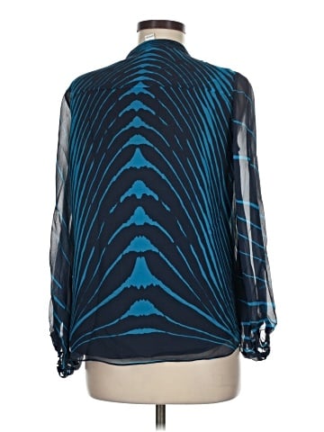 Diane von Furstenberg Long Sleeve Silk Top (view 2)