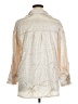 Glam 100% Polyester Tan Long Sleeve Button-Down Shirt Size L - photo 2