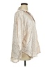 Glam 100% Polyester Tan Long Sleeve Button-Down Shirt Size L - photo 4