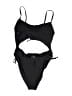 H&M Solid Black One Piece Swimsuit Size S - photo 2