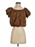 Unbranded Brown Short Sleeve Blouse Size S - photo 1