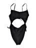 H&M Solid Black One Piece Swimsuit Size S - photo 1