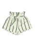 Aqua Stripes Ivory Shorts Size M - photo 1
