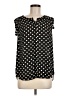 Daniel Rainn 100% Polyester Polka Dots Black Short Sleeve Blouse Size M - photo 1