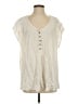 Free People Ivory Short Sleeve Blouse Size XS - photo 1