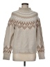 Max Studio Chevron-herringbone Tan Turtleneck Sweater Size M - photo 1