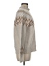 Max Studio Chevron-herringbone Tan Turtleneck Sweater Size M - photo 4