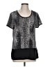 Susan Lawrence Black Short Sleeve Top Size L - photo 1