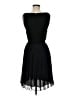Ann Taylor 100% Polyester Solid Black Cocktail Dress Size 6 - photo 2