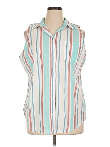 St. John's Bay Sleeveless Button-Down Shirt (view 1)