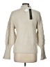 Catherine Malandrino Chevron-herringbone Ivory Turtleneck Sweater Size L - photo 2