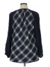 Weekend Suzanne Betro 100% Polyester Argyle Blue 3/4 Sleeve Blouse Size XL - photo 2