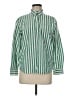 J.Crew 100% Cotton Stripes Green 3/4 Sleeve Button-Down Shirt Size 6 - photo 1