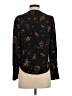 Halogen 100% Polyester Floral Black Long Sleeve Blouse Size XXS - photo 2