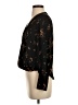 Halogen 100% Polyester Floral Black Long Sleeve Blouse Size XXS - photo 5