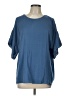 Naked Zebra 100% Polyester Blue Short Sleeve Top Size L - photo 1