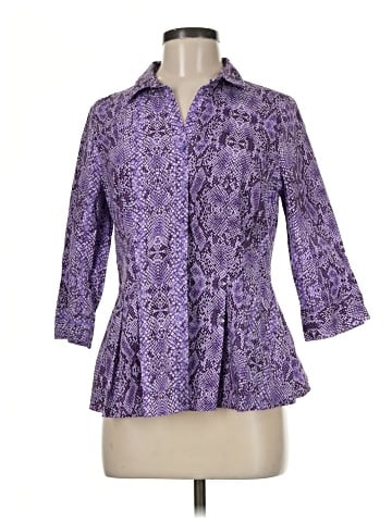 Dana Buchman 3/4 Sleeve Button-Down Shirt (view 1)
