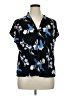 Nine West Black Short Sleeve Blouse Size 0X - photo 1