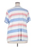 ModCloth Stripes White Short Sleeve Top Size 4X - photo 2