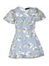 Missguided 100% Polyester Floral Blue Casual Dress Size 2 - photo 1